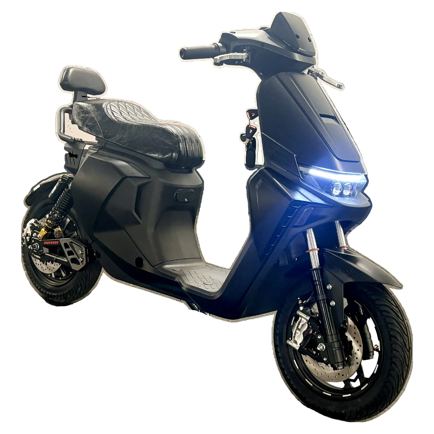 E-Roller Robo schwarz matt von vorne Basel Schweiz